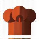 Icona stilizzata di un cappello da chef.